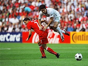Эпизод матча Чехия - Португалия. Фото (c)AFP